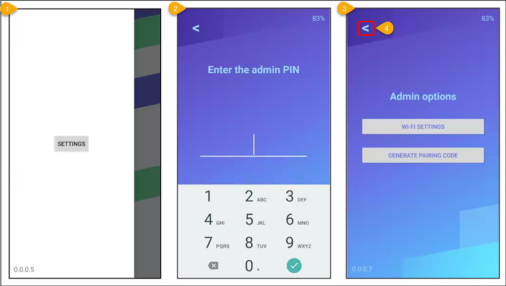 Image showing how to set up the WisePOS E / S700 with Wi-Fi.
